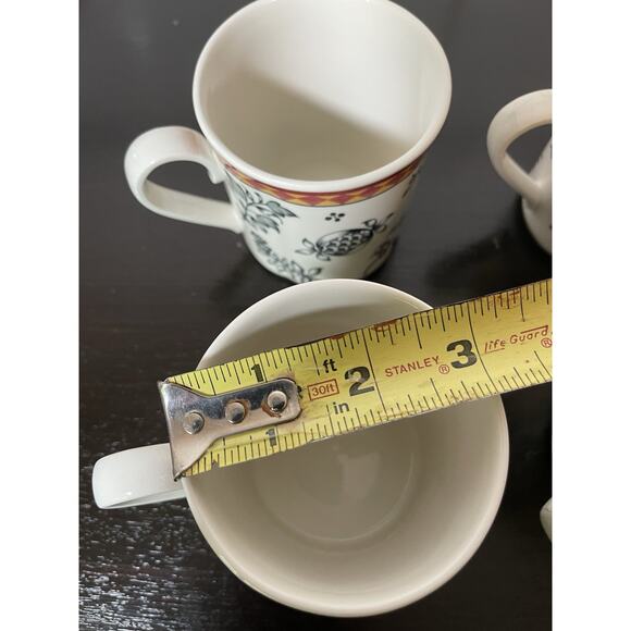 Set of 4 Villeroy & Boch SWITCH 5 PLANTATION Silma Coffee Cups Mugs 3 3/8"h - Picture 10 of 10